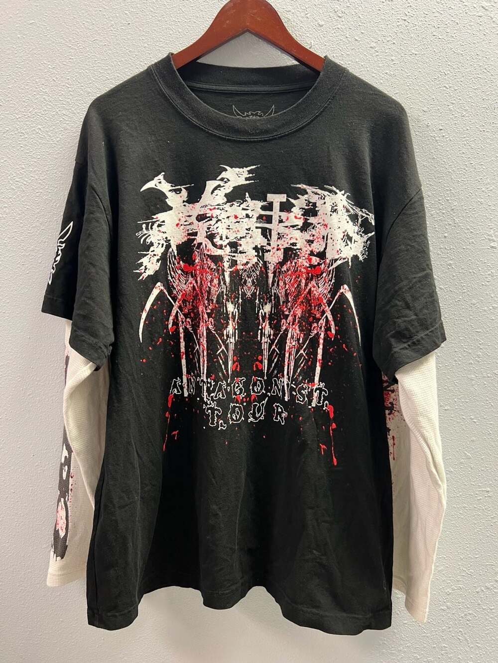 Playboi Carti Antagonist Tour Merch Ken Carson Opium Double Sleeve Shirt XL 0007